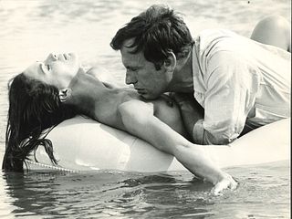Angelo Novi (1930-1997)  - Jean Louis Printignat and Florinda Bolkan in "Metti una sera a cena", 1968