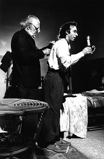 Anonimo - Federico Fellini and Roberto Benigni in "La voce della luna", 1990
