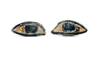 A Pair of Ancient Egyptian Stone Eyes c.700 BC.