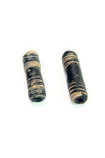 A pair of Ancient Roman Glass Beads c.1st-2nd century AD. 