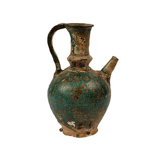 Ancient Islamic Persian Kashan Ceramic Ewer c.13th century AD. 