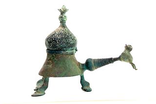 Ancient Islamic Seljuk Bronze Incense Burner c.9th century AD.