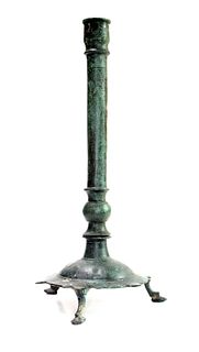 Ancient Islamic Seljuk Bronze Oil Lamp Stand c.9th century AD. 