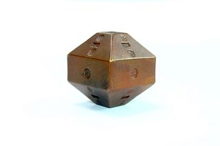 Large Islamic Bronze Weight with stamps. 