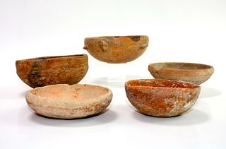 Lot of 5 Ancient Cypriot Archaic Terracotta Bowls c.15th-12th century BC.