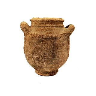 Ancient Holy Land Terracotta twin handled jar Byzantine period c.8th-9th century AD. 