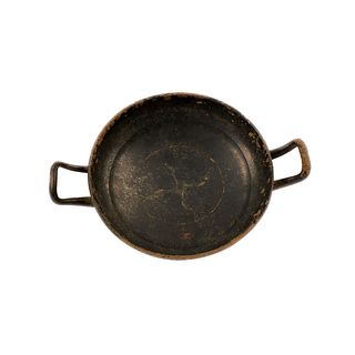 Ancient Greek Apulian Blackware Pottery Kylix c.4th century BC. 