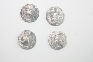 Lot of 4 Ancient Greek  East Arabia, Himyarites & Sabaeans. silver coins