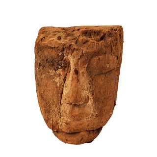 Ancient Egyptian Mummy Wood Mask c.664-332 BC.