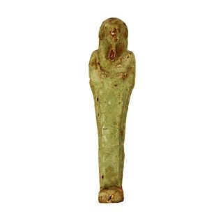 Large Ancient Egyptian Blue/Green Faience Ushabti Figure c.664-332 BC.