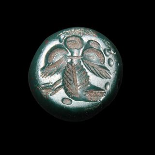 Ancient Sassanian Green Jasper Stamp Seal ca. 3rd to 7th cent. A.D. 