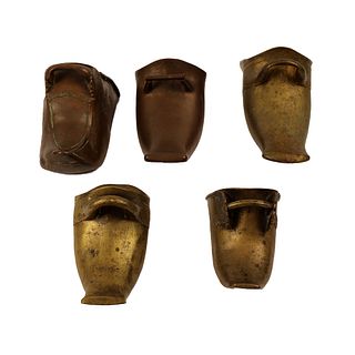 Lot of 5 Spanish colonial bronze stirrups circa 1500-1700 AD. 