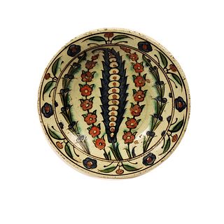 18th century Islamic Ottoman Iznik Ceramic bowl. 