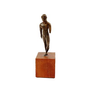Roman Style Bronze Figure of Naked Athlete. 