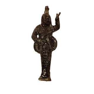 Roman Style Bronze Figure, Mirror Handle. 