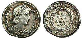 Ancient Roman Silver Siliqua Constantius II, 337-361. Siliqua (Silver, 20 mm, 2.65 grams),