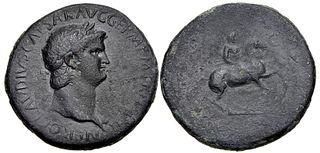 Nero. AD 54-68. Æ Sestertius (35mm, 24.08 g, 2h). Uncertain Balkan