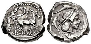 SICILY, Syracuse. Hieron I. 478-466 BC. AR Tetradrachm