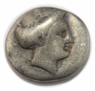 Chalkis, Euboia. AR Drachm (16 mm, 3.38 g), c. 338-308 BC.