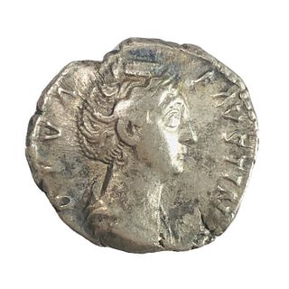 Diva Faustina Sr., wife of Antoninus Pius. Died 145 AD. AR Denarius