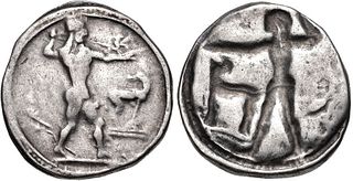 BRUTTIUM, Kaulonia. Circa 475-470 BC. AR Nomos