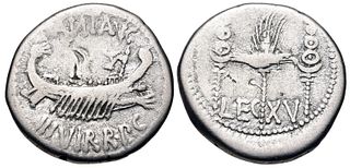 The Triumvirs. Antony. Autumn 32-spring 31 BC. AR Denarius