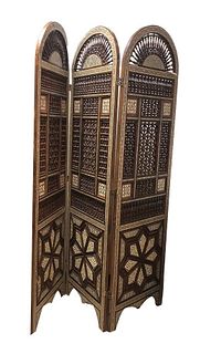 19th century Middle Eastern Egyptian Wood Screen Panel. 