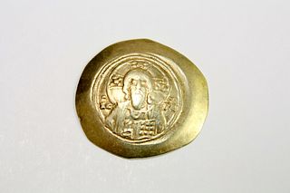 Ancient Byzantine Gold Histamenon Michael VII AD 1071-1078. Size 30 mm, weight 4.37 grams.