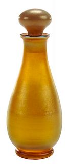 Quezal Gold Iridescent Perfume Bottle