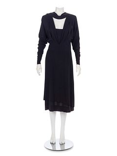 Adrian Black Dress, 1940-50s