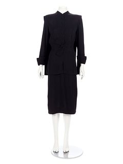 Adrian Black Dress, 1940s