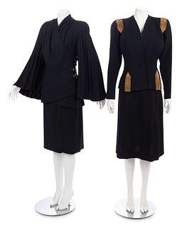 Two Black Suits; Lilli Ann & Fred A Block, 1940s 