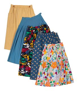 Five Vintage Designer Skirts, 1970-80s