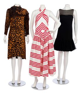 Three Dresses; One Malcolm Starr, One R. Costa, One Trigere, 1960-80s