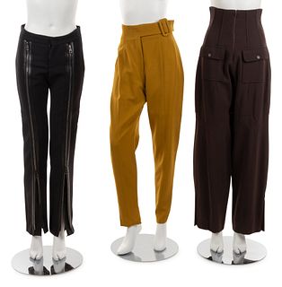 Three Pairs of Designer Pants; Gucci, Charlotte Neuville, Dolce & Gabbana, 1980-90s