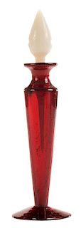 Steuben Selenium Red Perfume Bottle