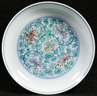 Chinese Floral Porcelain Dish