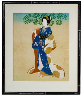 Toyahara Kunichika (Japanese, 1835-1900) Ukiyo-E Print