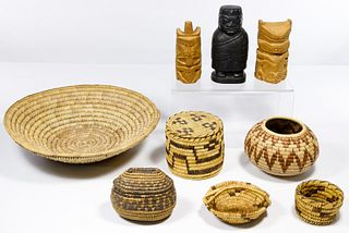 Native American Style Carved and Woven Assortment