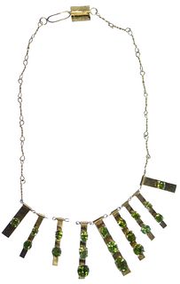 18k Gold and Peridot Necklace