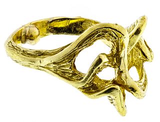 14k Gold Cast Ring