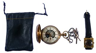 Gold-Plated Pocket Watch and Borel 'Cocktail' Watch