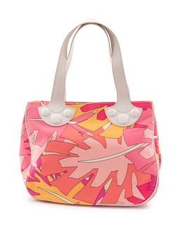 Pucci Pink Leaf Printed Bag, 1990s-2000s