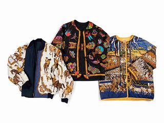 Three Hermes Quilted Jackets, 1980-90s