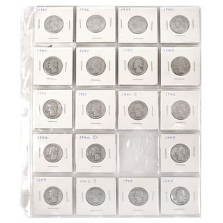 Twenty Eight (28) Washington Silver Quarters