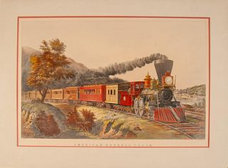Currier & Ives. American Express Train.1946 Reprint.