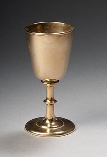 English Cast Brass Goblet.