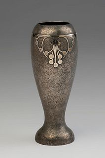 Buffalo, NY Heintz Silver Plated Sheet Bronze Art Nouveau Vase