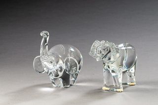 Baccarat Crystal Elephant Figurine.