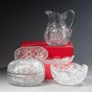 Five Pieces of Cut Glass.